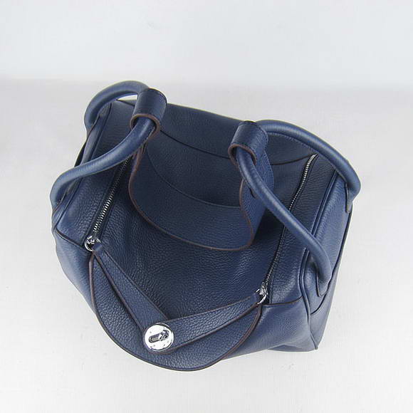 High Quality Replica Hermes Lindy 34CM Shoulder Bag Dark Blue - Click Image to Close